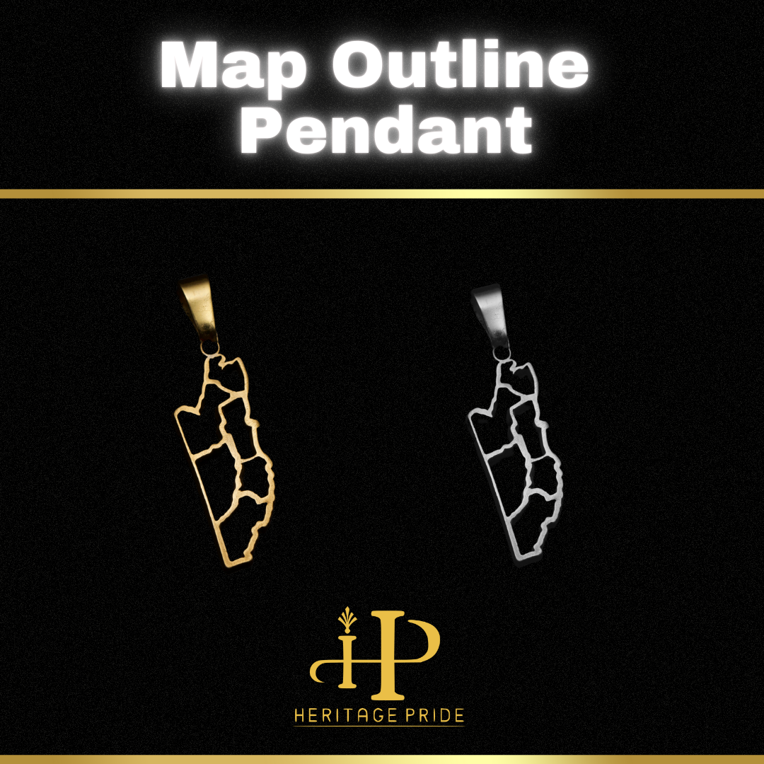 Belize Map Outline Pendant