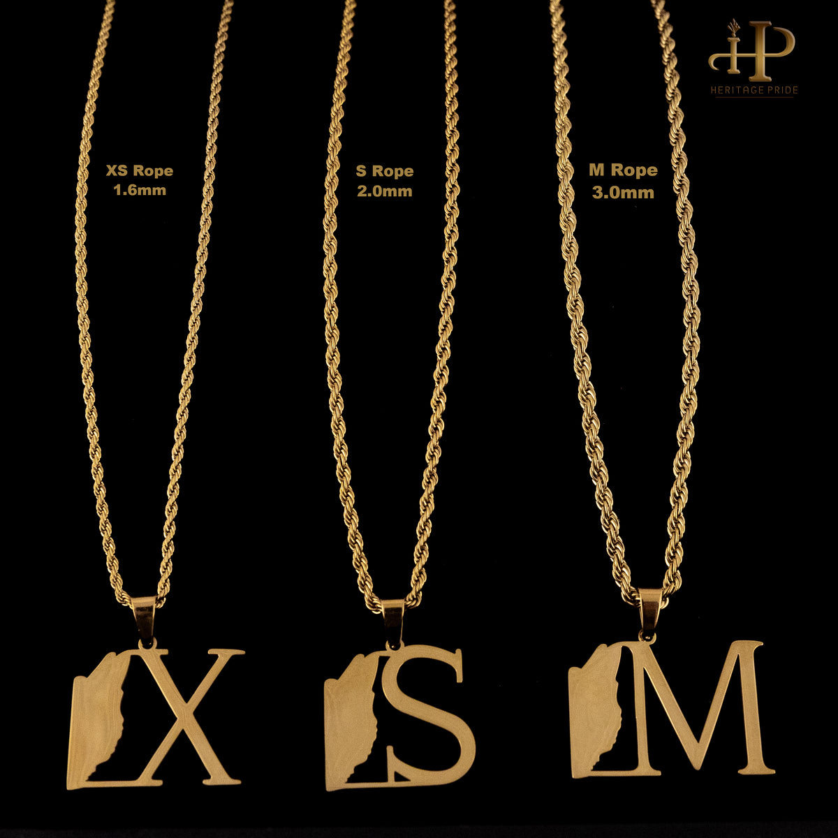 Belize Map Letter Pendant