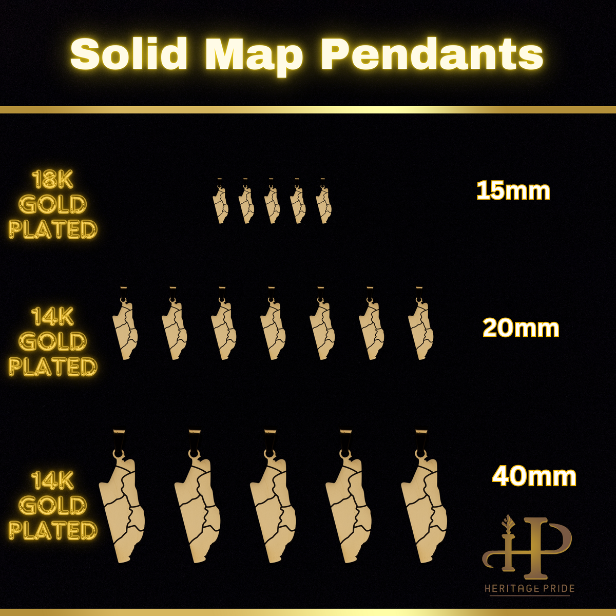 Solid Belize Map Pendant