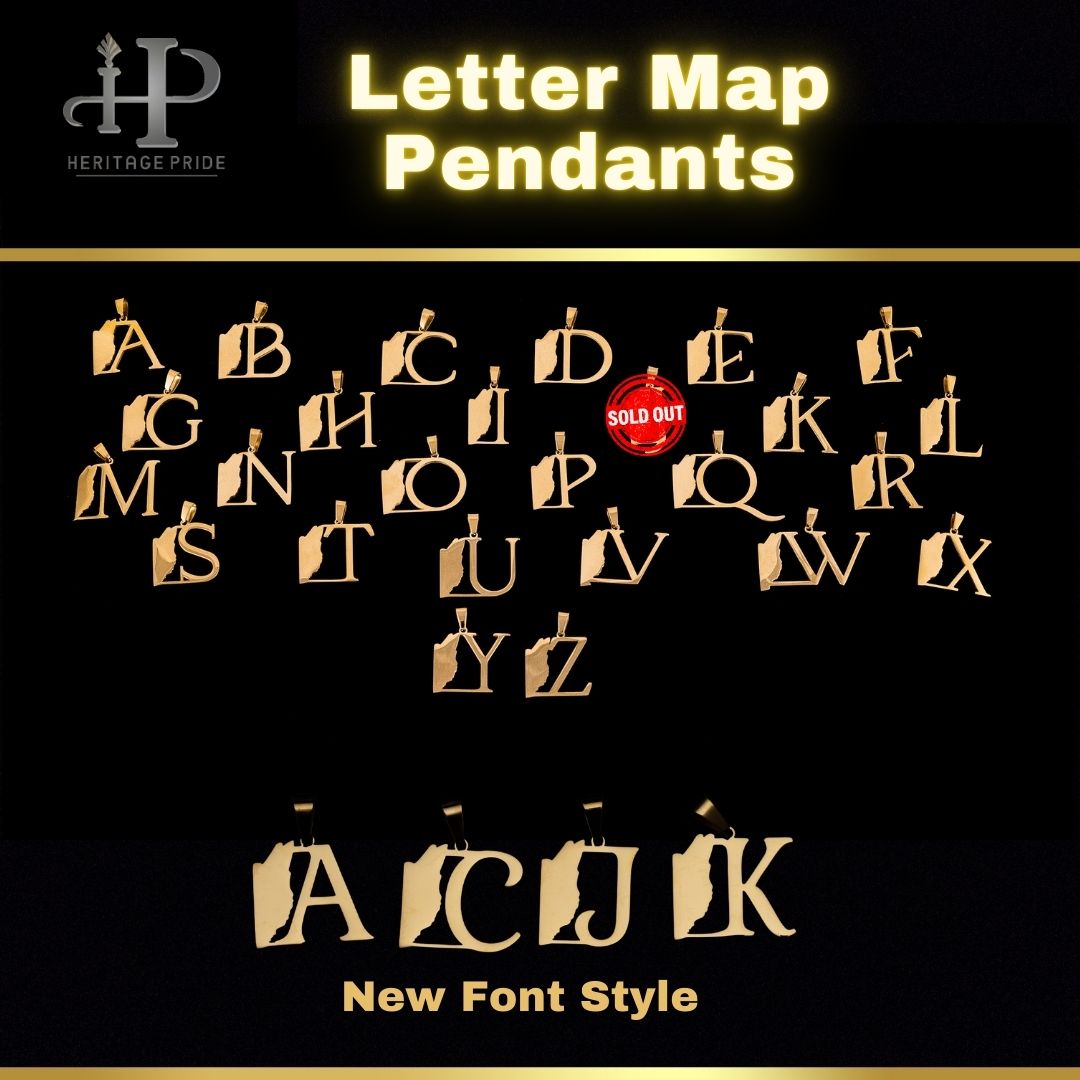 Belize Map Letter Pendant