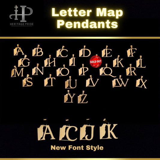 Belize Map Letter Pendant