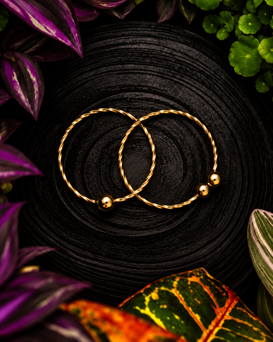 Twisted Edge Knob Bangles