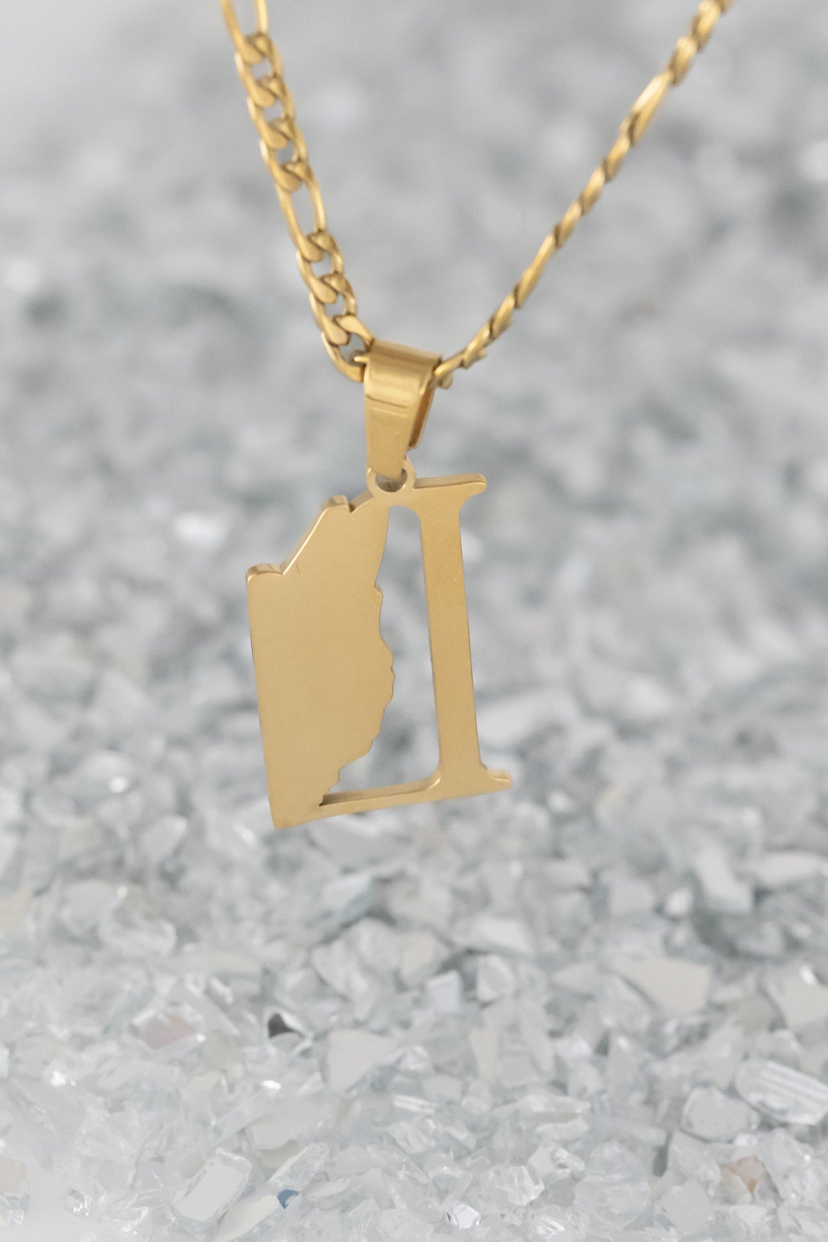 Belize Map Letter Pendant